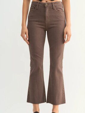 Just Black Denim Cropped Demi Flare